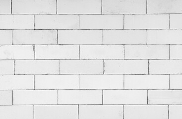 lightweight brick wall for background. Black and white photographic background of a white brick wall. Old Brick Wall Surface Grunge Shabby Background weathered texture stained