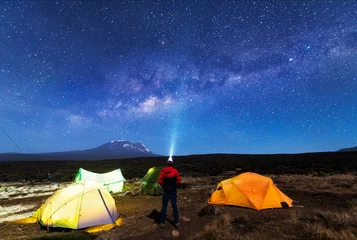 Papier Peint photo autocollant Kilimandjaro Kilimanjaro in Tanzania the highest point in the African Continent