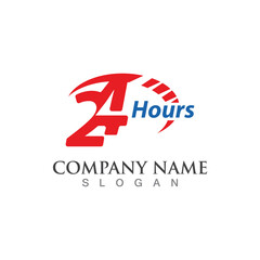 24 hours all day cyclic icon. Signs and symbol for business template