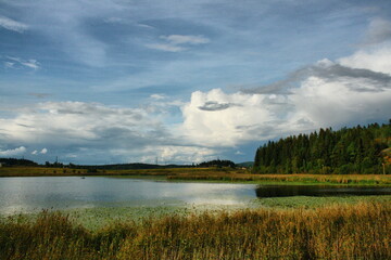 clouds over the lake