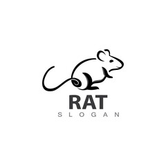 Rat line unique animal logo icon designs template vector