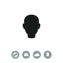 Human head vector icon.