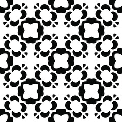 Fototapeta na wymiar floral seamless pattern background.Geometric ornament for wallpapers and backgrounds. Black and whitepattern.