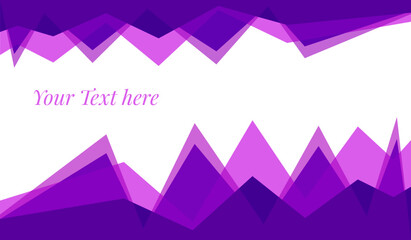 Abstract purple triangle background with empty space for text. Add your text. Banner design background