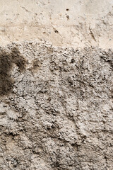 The texture of old gray concrete walls for background, Surface, and pattern of gray cement.