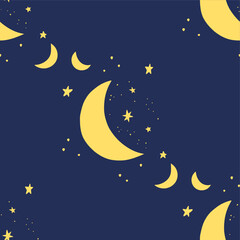Obraz na płótnie Canvas Seamless starry sky pattern