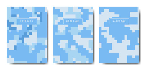 Military and army pixel camouflage cover notebook