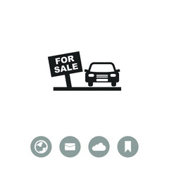 Car sale vector icon.