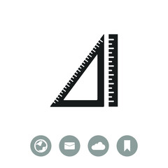 Ruler vector icon.