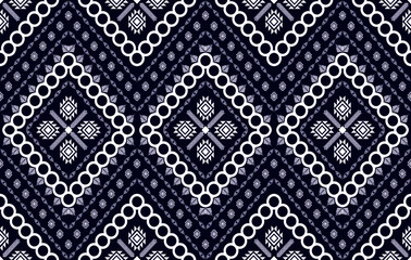 Ethnic Indian tribal seamless pattern design. Aztec fabric carpet mandala carpet native boho chevron textile decoration. Geometric texture fabric traditional embroidery vector illustrations backgroun.