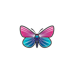 Butterfly logo design inspiration with beautiful and charming colors