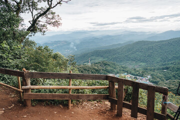 Sunset in the Mountains at Doi Pui Viewpoint Doi Suthep-Pui National Park Chiang Mai