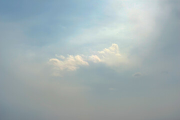 Scattered cloud clusters in a blue sky, blue sky background with white clouds,