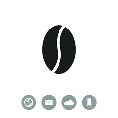 Coffee beans vector icon.