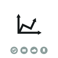 Graph chart sign icon.