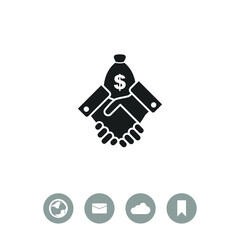 Financial agreement vector icon.