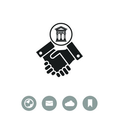Financial agreement vector icon.