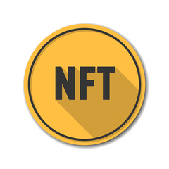 NFT crypto currency Token coin icon button illustration