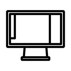 Icon Of Photo Editor On Monitor Screen