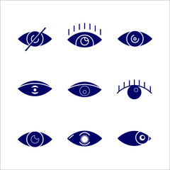 eye icon. eye set symbol vector elements for infographic web.