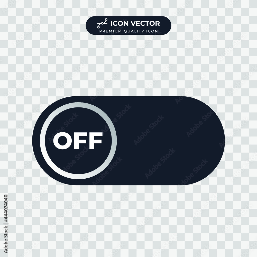 Poster power button shutdown icon symbol template for graphic and web design collection logo vector illustr