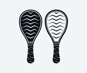 Pickleball paddle Printable Vector Illustration. Pickleball Paddles and Ball Vector, Pickleball Clipart, Pickleball Bat Symbol, icon, Logo