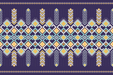 Geometric ethnic style seamless pattern. Design for fabric, wallpaper, background, carpet, clothing. Tribal ethnic vector texture. Vector illustration.