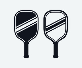 Pickleball paddle Printable Vector Illustration. Pickleball Paddles and Ball Vector, Pickleball Clipart, Pickleball Bat Symbol, icon, Logo