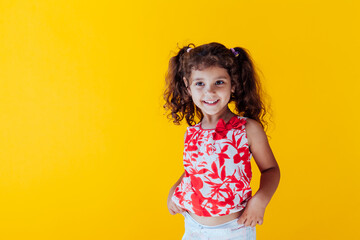 portrait of a beautiful little girl 5 years old