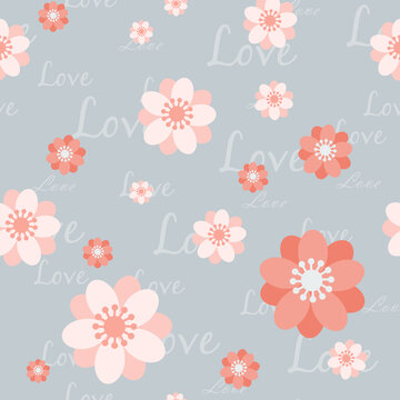 Pattern of flat flowers. White daisies on a blue background. Illustration for backgrounds, wrappers, postcards, textiles, prints and any of your designs.  Abstract calligraphic pattern. 