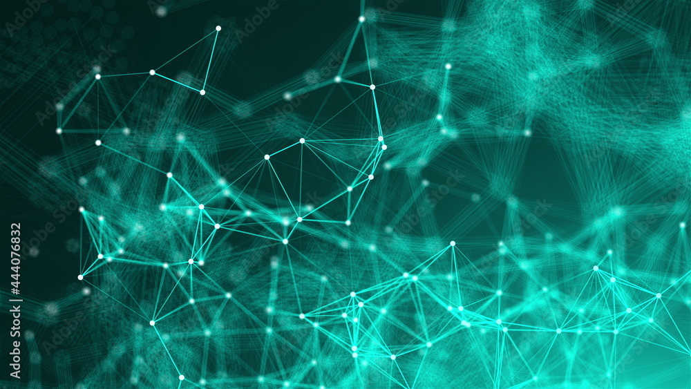 Poster abstract connection dots. technology background. network concept. 3d rendering