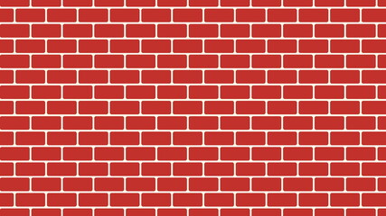 Brown brick wall background, cartoon brick wall for your design, 3d rendering abstract backdrop of flat style, computer generated