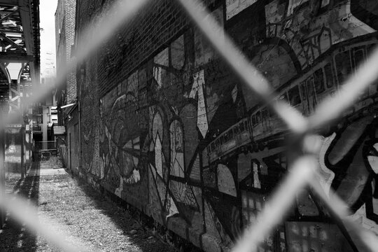 Fence By Mural In Pilsen 