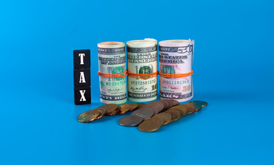 Tax Cut Reduce Payment Concept