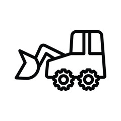 Bulldozer, excavator icon