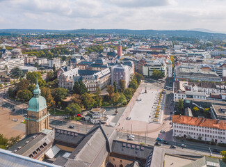 Summer cityscape of Darmstadt, Germany