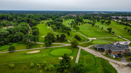Golf Course from an Aerial View 