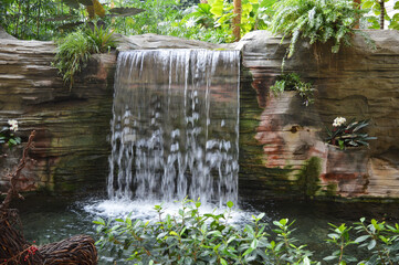 Waterfall inside Gaylord Palms Resort and Convention Center, Orlando, Florida, USA