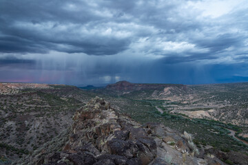 Thunderstorm Approaching over the Rio Grande Canyon near White Rock, New Mexico