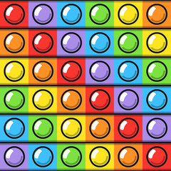 Seamless pattern of trendy pop it fidgets