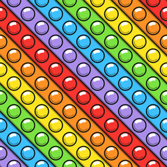 Seamless pattern of trendy pop it fidgets