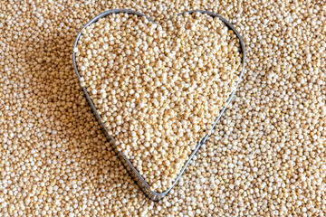 Uncooked quinoa grains shot in studio