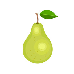 Pear vector icon. Flat simple illustration of fresh fruit.