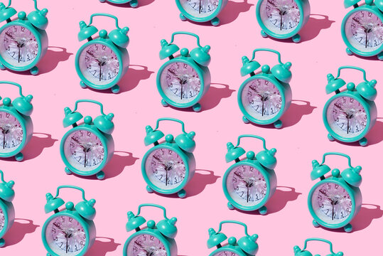 broken alarm clocks mosaic