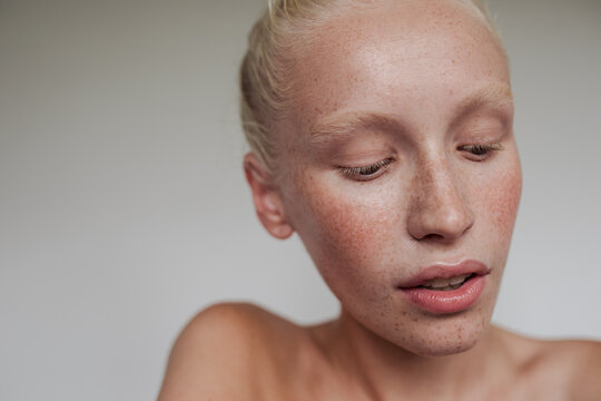 Young freckled girl