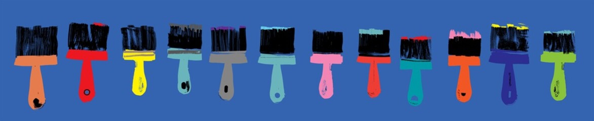 Paint Brushes Illustration Banner