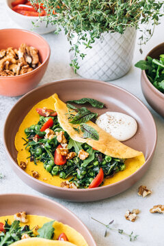 Chickpea flour crepes