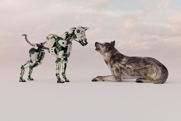 Robot dog series: real dog meets robot dog