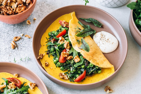 Chickpea flour crepes