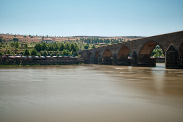 The Dicle Bridge over the river Tigris in Diyarbakir, southeastern Turkey. Called also On Gozlu...